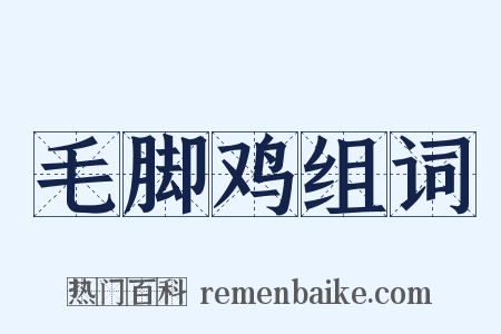 毛脚鸡组词是什么意思的图片